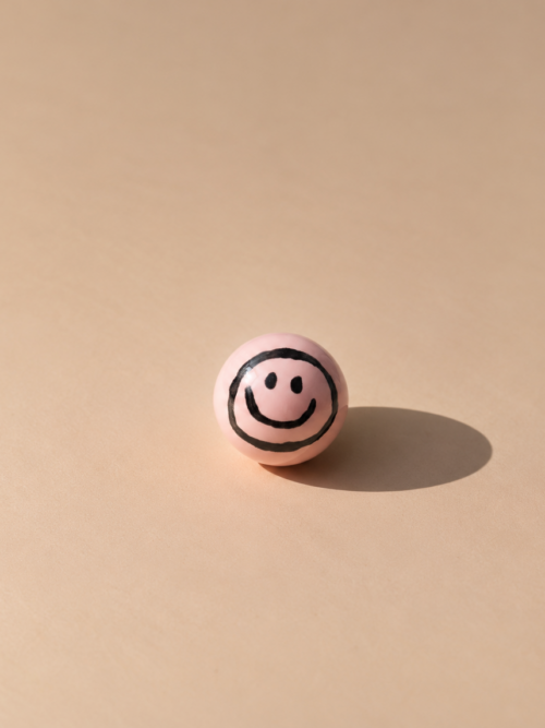 boule - pink black smiley