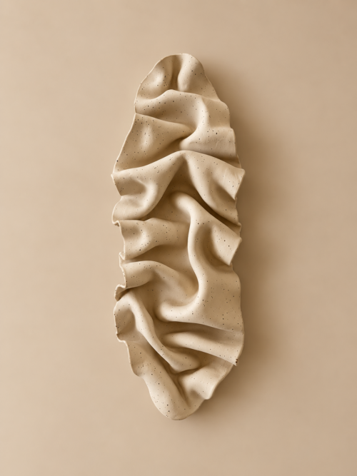wall object - matte speckled beige