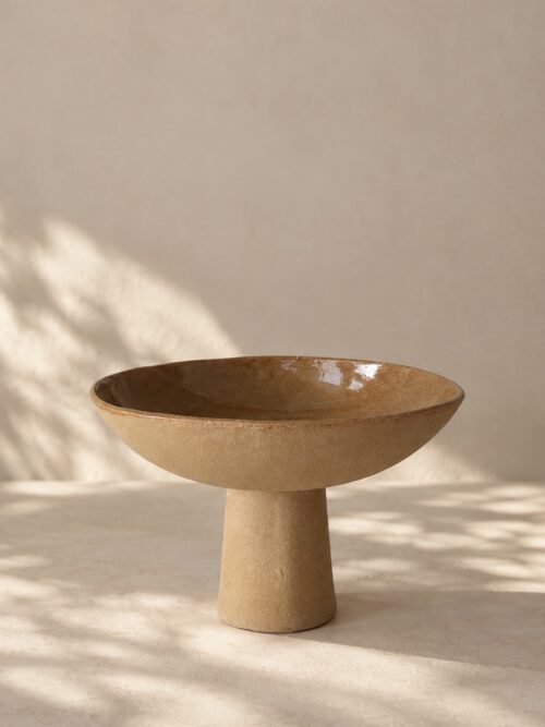 high brown textured bowl