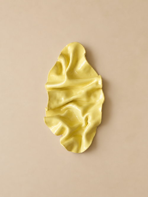 wall object - glossy butter yellow