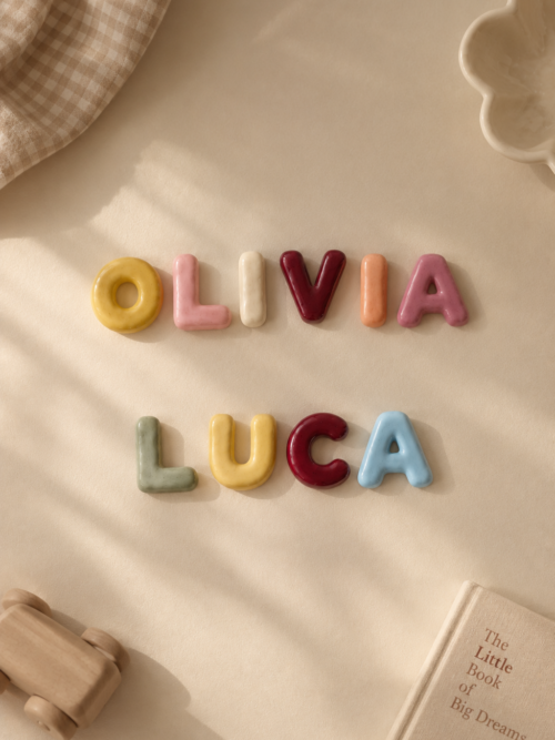 stick-on ceramic letters