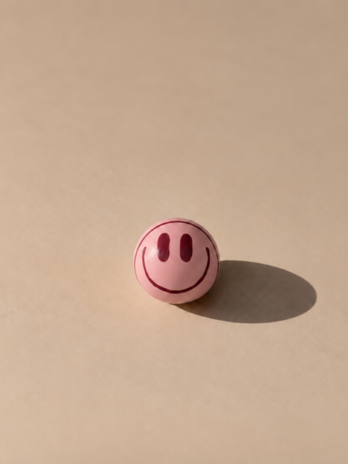 boule - pink burgundy smiley
