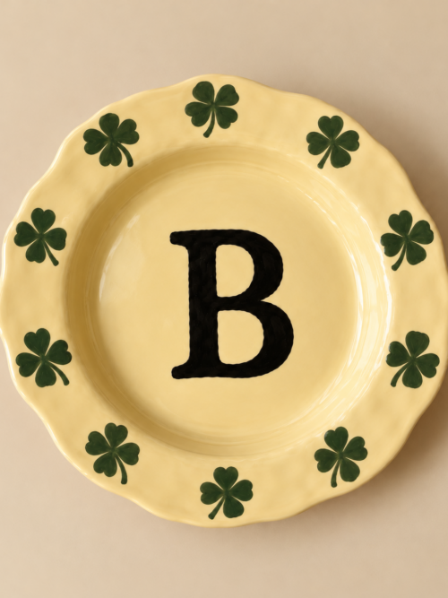 custom made handpainted initial plate