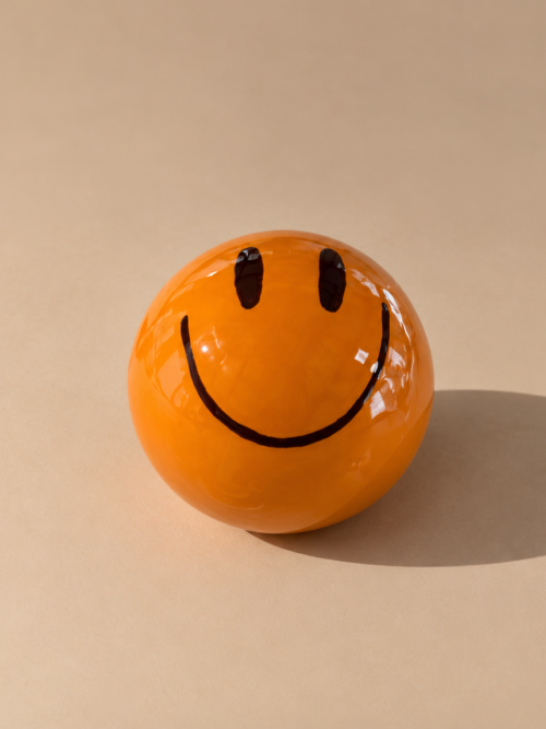 boule - orange brown smiley