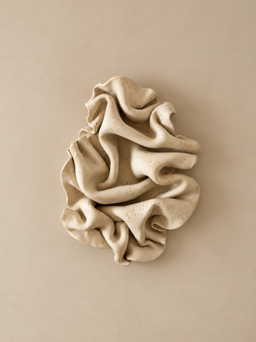 wall object - matte speckled beige