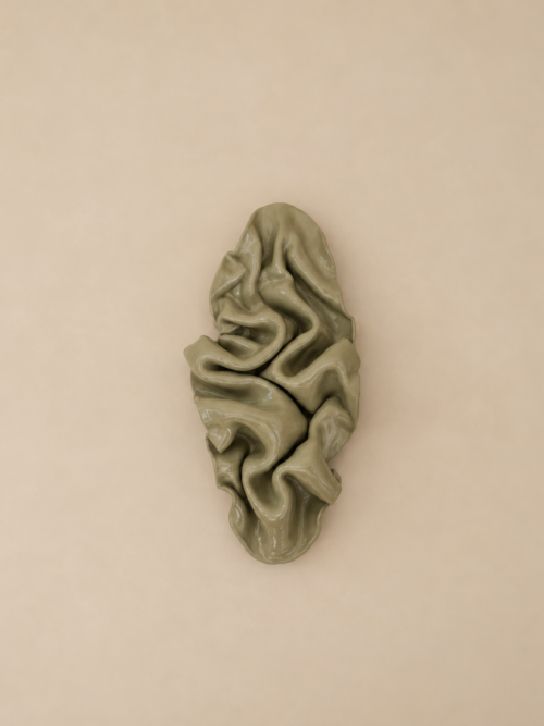 wall object - glossy green