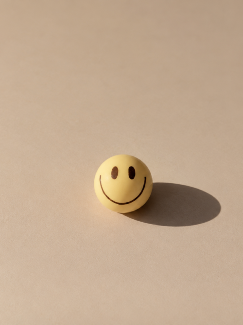 boule - yellow brown smiley