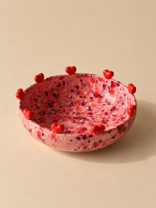 heart confetti bowl