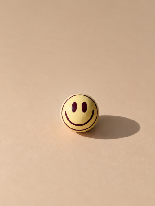 boule - yellow purple smiley