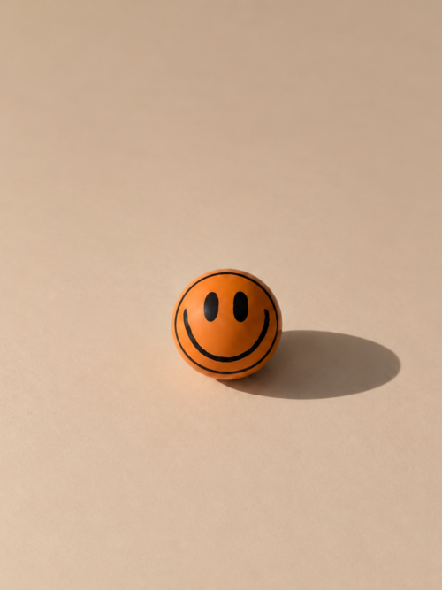 boule - orange black smiley