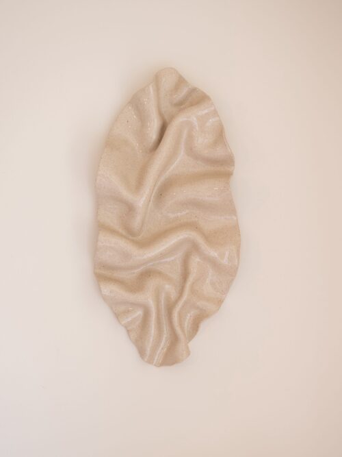 wall object - glossy speckled beige